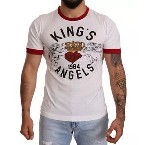 Dolce & Gabbana Gorgeous Kings Angels Print Cotton T-shirt